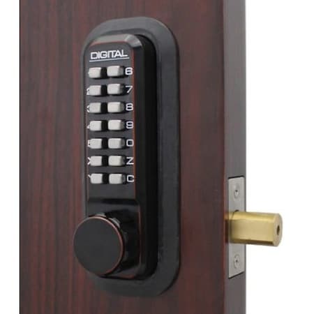 Lockey Mechanical Keyless Combination Deadbolt Lock Single Combination Oil Rubbed Bronze 2210-OB